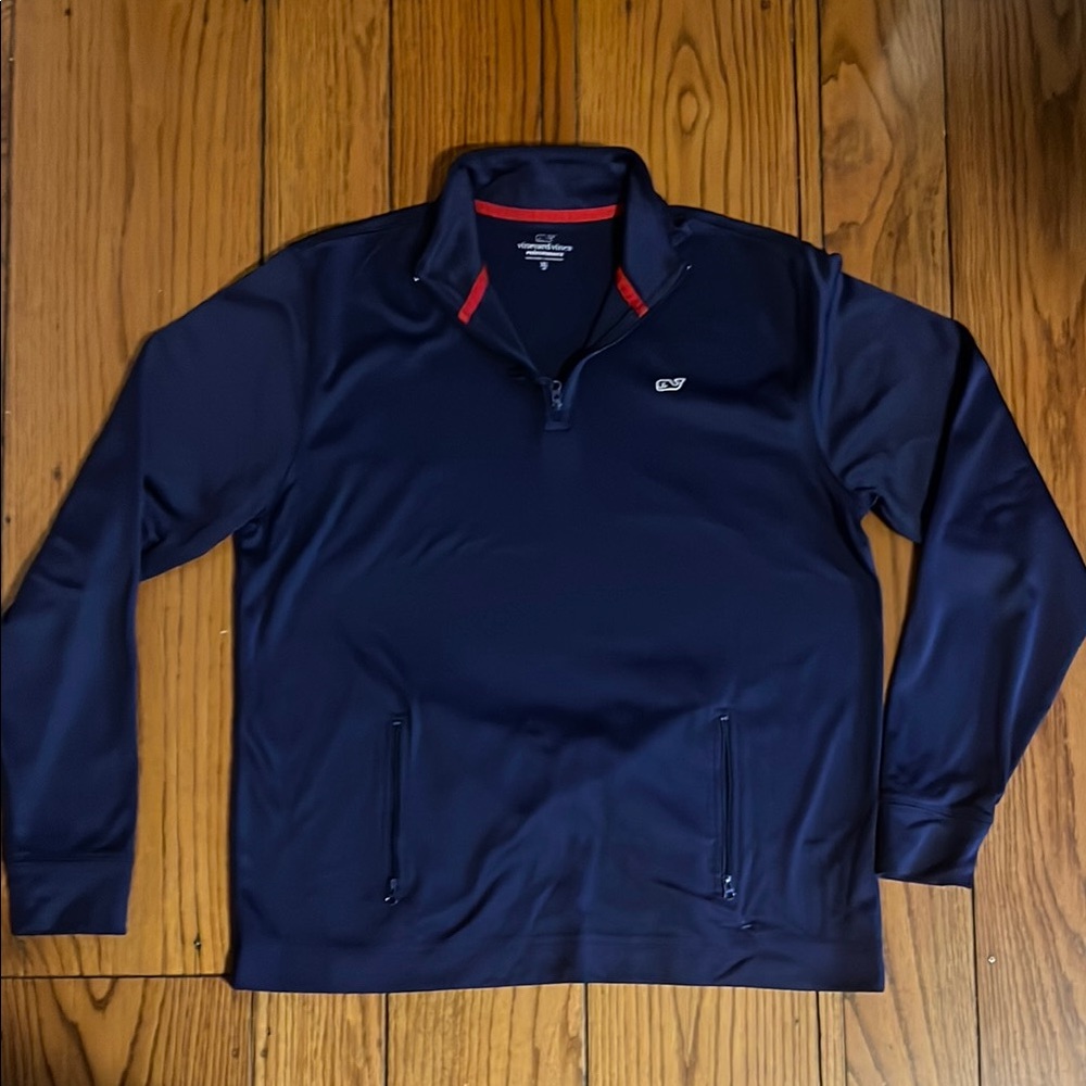 Boys XL vineyard vines Navy performance Quarter-Zip